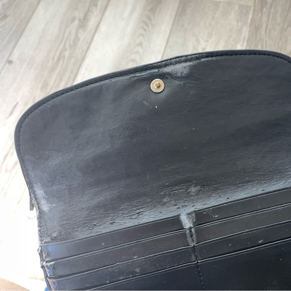 Coach Leather Wallet Monogram Rectangular Womens … - image 5